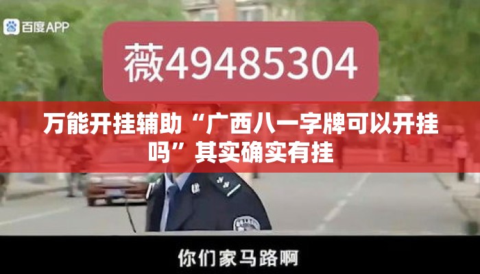 万能开挂辅助“广西八一字牌可以开挂吗”其实确实有挂