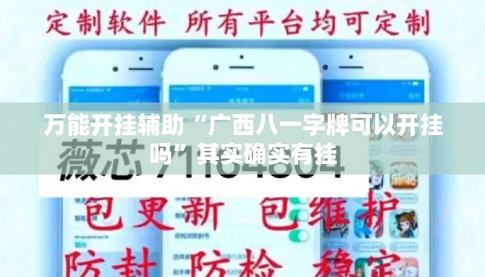万能开挂辅助“广西八一字牌可以开挂吗”其实确实有挂