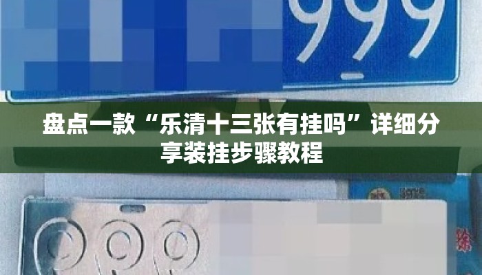 盘点一款“乐清十三张有挂吗”详细分享装挂步骤教程