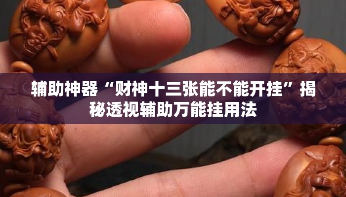 辅助神器“财神十三张能不能开挂”揭秘透视辅助万能挂用法