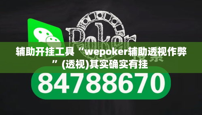 辅助开挂工具“wepoker辅助透视作弊”(透视)其实确实有挂 