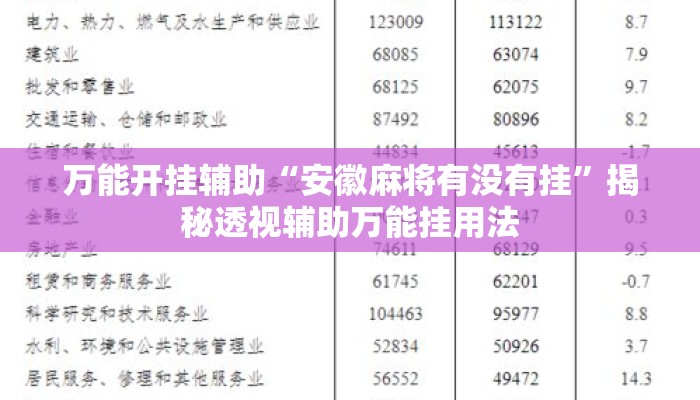 万能开挂辅助“安徽麻将有没有挂”揭秘透视辅助万能挂用法