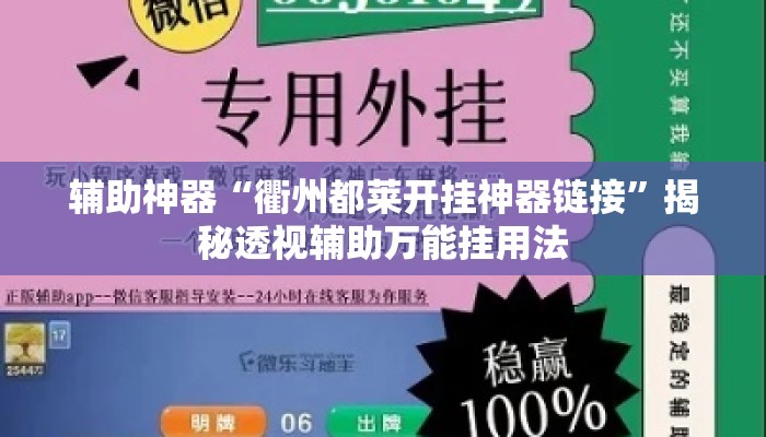 辅助神器“衢州都莱开挂神器链接”揭秘透视辅助万能挂用法
