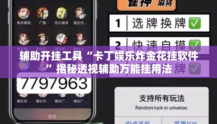 辅助开挂工具“卡丁娱乐炸金花挂软件	”揭秘透视辅助万能挂用法
