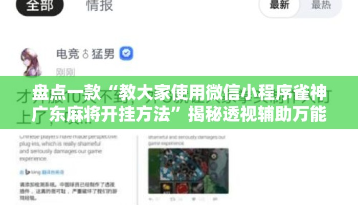 盘点一款“教大家使用微信小程序雀神广东麻将开挂方法”揭秘透视辅助万能挂用法
