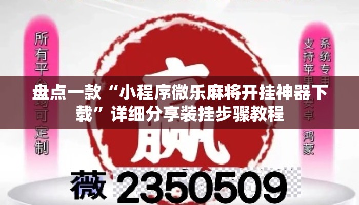 盘点一款“小程序微乐麻将开挂神器下载”详细分享装挂步骤教程