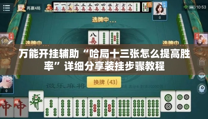 万能开挂辅助“哈局十三张怎么提高胜率”详细分享装挂步骤教程