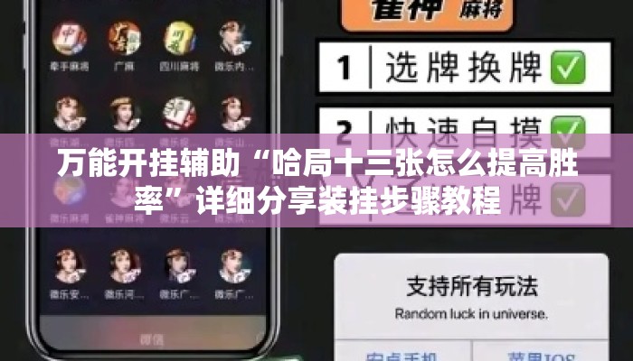 万能开挂辅助“哈局十三张怎么提高胜率”详细分享装挂步骤教程