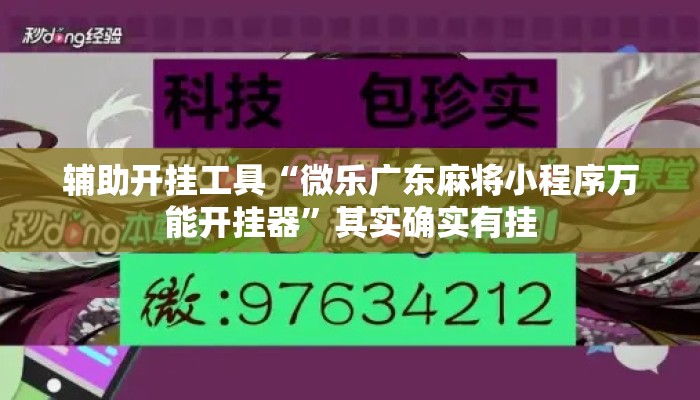 辅助开挂工具“微乐广东麻将小程序万能开挂器”其实确实有挂