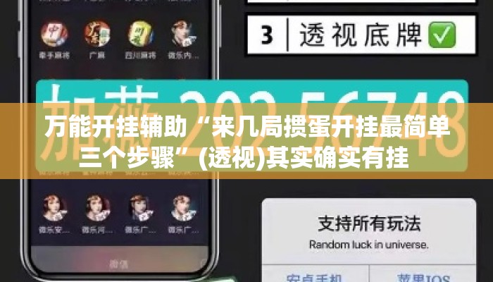 万能开挂辅助“来几局掼蛋开挂最简单三个步骤”(透视)其实确实有挂 