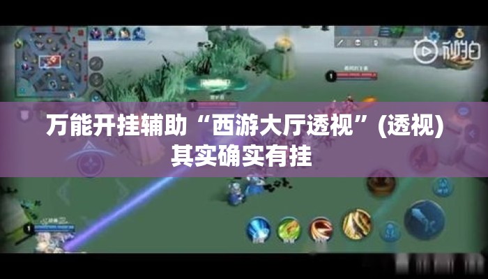 万能开挂辅助“西游大厅透视”(透视)其实确实有挂 