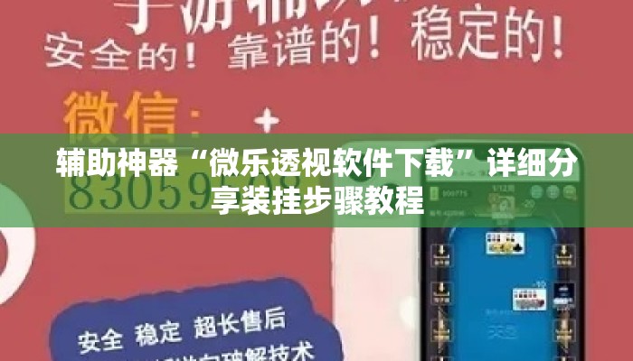 辅助神器“微乐透视软件下载”详细分享装挂步骤教程