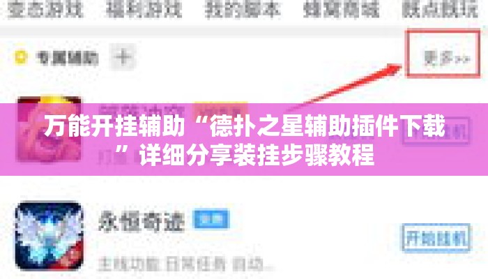 万能开挂辅助“德扑之星辅助插件下载”详细分享装挂步骤教程