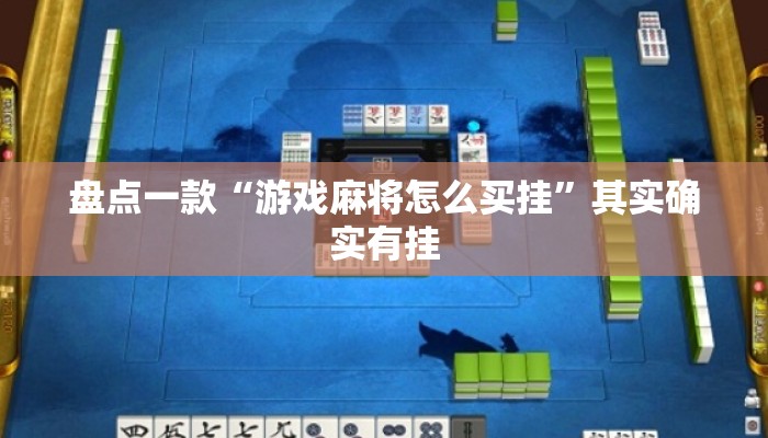 盘点一款“游戏麻将怎么买挂”其实确实有挂