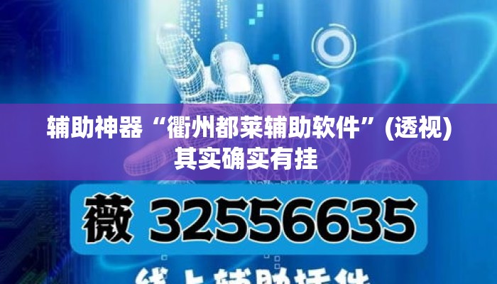 辅助神器“衢州都莱辅助软件	”(透视)其实确实有挂 