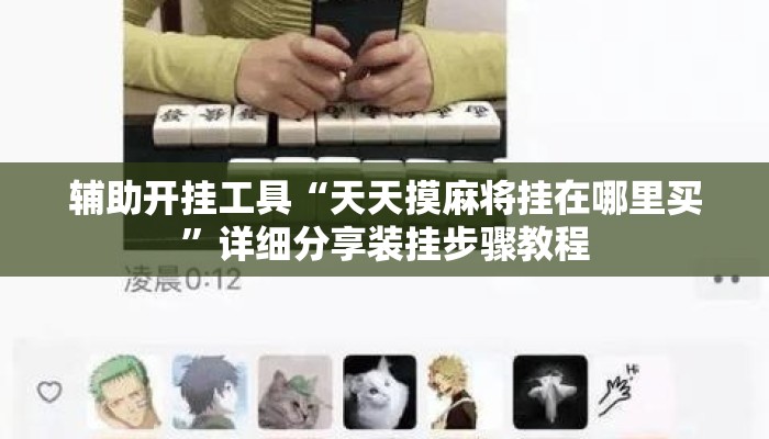 辅助开挂工具“天天摸麻将挂在哪里买”详细分享装挂步骤教程