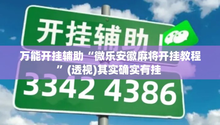 万能开挂辅助“微乐安徽麻将开挂教程	”(透视)其实确实有挂 