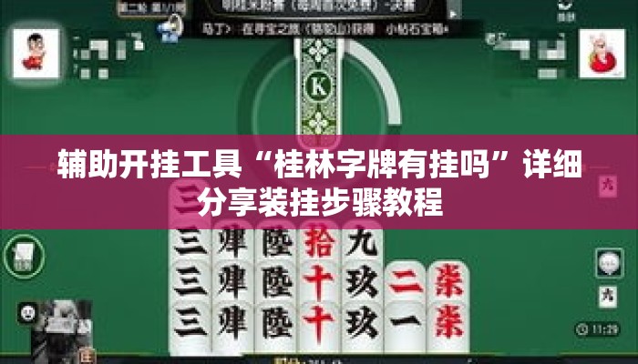 辅助开挂工具“桂林字牌有挂吗	”详细分享装挂步骤教程