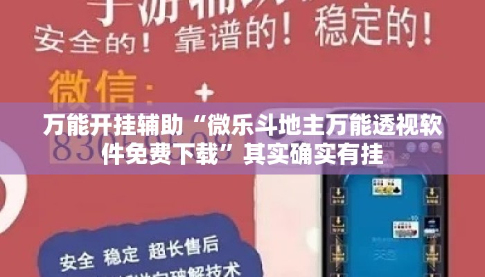 万能开挂辅助“微乐斗地主万能透视软件免费下载”其实确实有挂