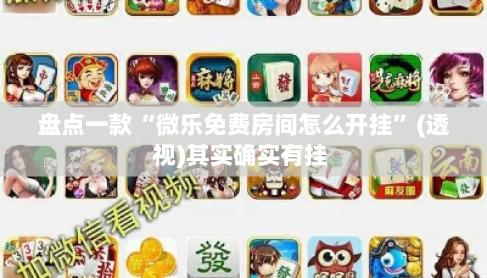 盘点一款“微乐免费房间怎么开挂	”(透视)其实确实有挂 