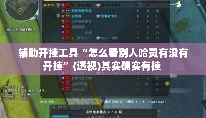 辅助开挂工具“怎么看别人哈灵有没有开挂”(透视)其实确实有挂 