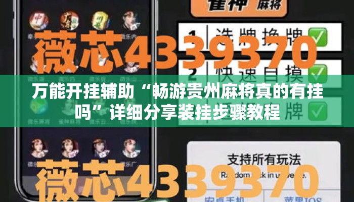 万能开挂辅助“畅游贵州麻将真的有挂吗”详细分享装挂步骤教程