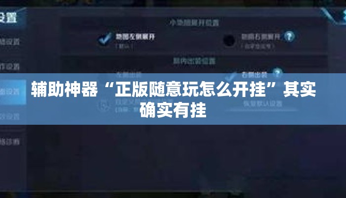 辅助神器“正版随意玩怎么开挂”其实确实有挂