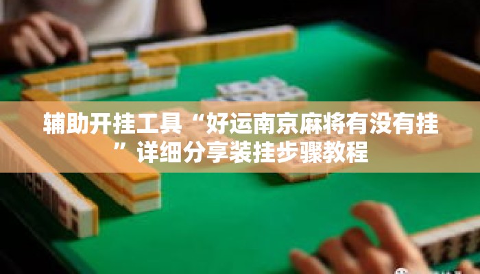 辅助开挂工具“好运南京麻将有没有挂	”详细分享装挂步骤教程