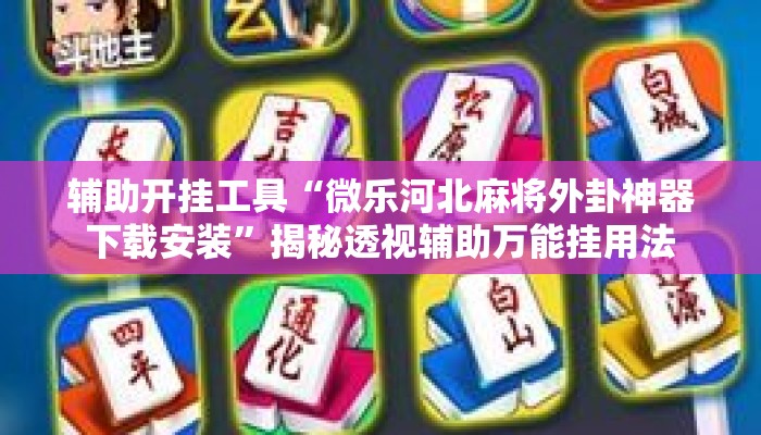 辅助开挂工具“微乐河北麻将外卦神器下载安装”揭秘透视辅助万能挂用法