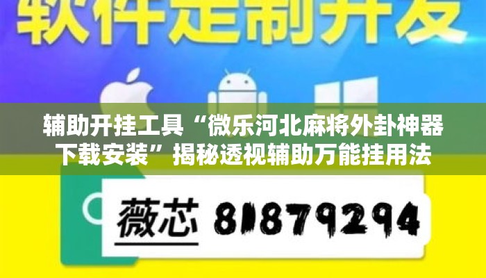 辅助开挂工具“微乐河北麻将外卦神器下载安装”揭秘透视辅助万能挂用法