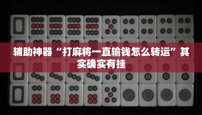 辅助神器“打麻将一直输钱怎么转运	”其实确实有挂