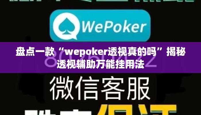 盘点一款“wepoker透视真的吗”揭秘透视辅助万能挂用法