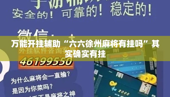 万能开挂辅助“六六徐州麻将有挂吗”其实确实有挂