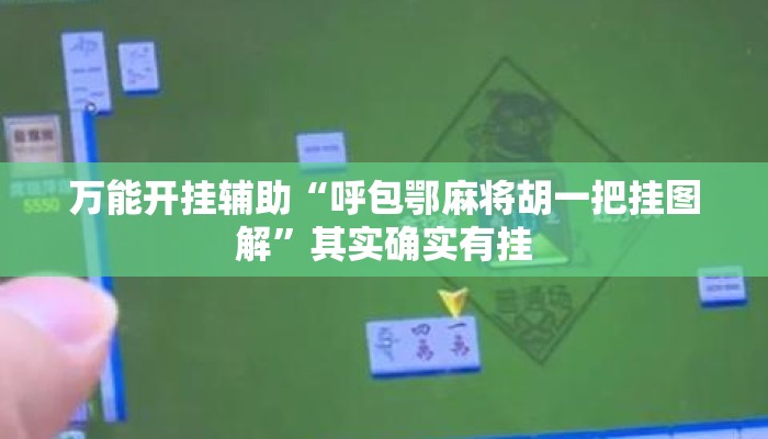 万能开挂辅助“呼包鄂麻将胡一把挂图解”其实确实有挂