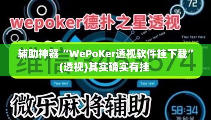 辅助神器“WePoKer透视软件挂下载”(透视)其实确实有挂 