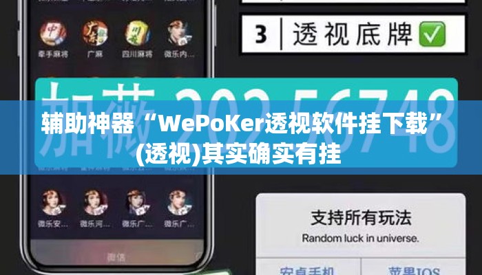 辅助神器“WePoKer透视软件挂下载”(透视)其实确实有挂 