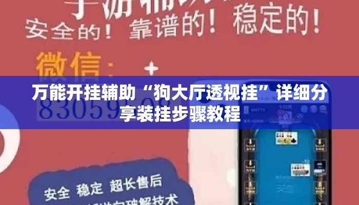 万能开挂辅助“狗大厅透视挂”详细分享装挂步骤教程