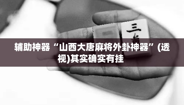 辅助神器“山西大唐麻将外卦神器”(透视)其实确实有挂 