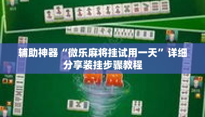辅助神器“微乐麻将挂试用一天”详细分享装挂步骤教程