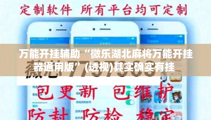 万能开挂辅助“微乐湖北麻将万能开挂器通用版”(透视)其实确实有挂 