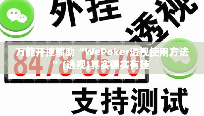 万能开挂辅助“WePoker透视使用方法	”(透视)其实确实有挂 