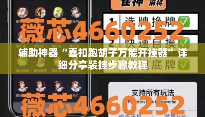 辅助神器“喜扣跑胡子万能开挂器	”详细分享装挂步骤教程