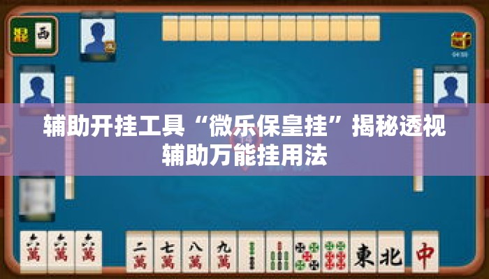 辅助开挂工具“微乐保皇挂”揭秘透视辅助万能挂用法