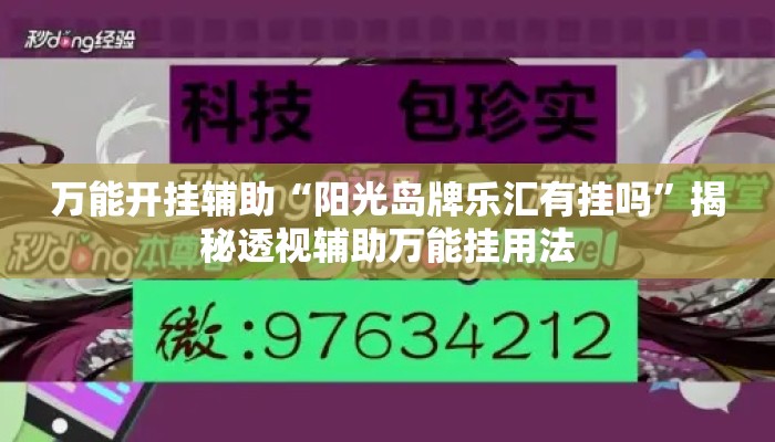 万能开挂辅助“阳光岛牌乐汇有挂吗”揭秘透视辅助万能挂用法