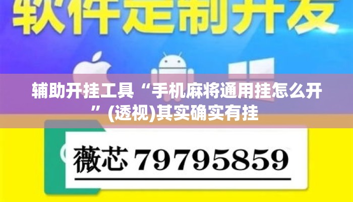 辅助开挂工具“手机麻将通用挂怎么开”(透视)其实确实有挂 