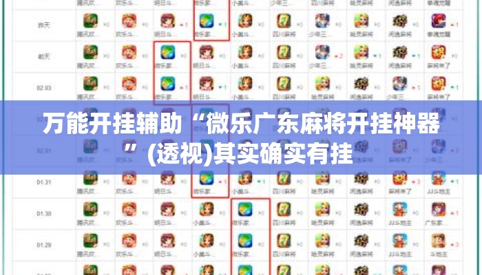 万能开挂辅助“微乐广东麻将开挂神器”(透视)其实确实有挂 