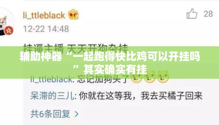 辅助神器“一起跑得快比鸡可以开挂吗”其实确实有挂
