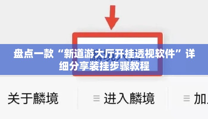 盘点一款“新道游大厅开挂透视软件”详细分享装挂步骤教程