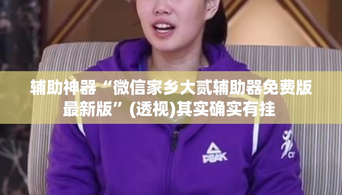 辅助神器“微信家乡大贰辅助器免费版最新版”(透视)其实确实有挂 