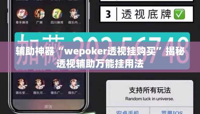 辅助神器“wepoker透视挂购买	”揭秘透视辅助万能挂用法
